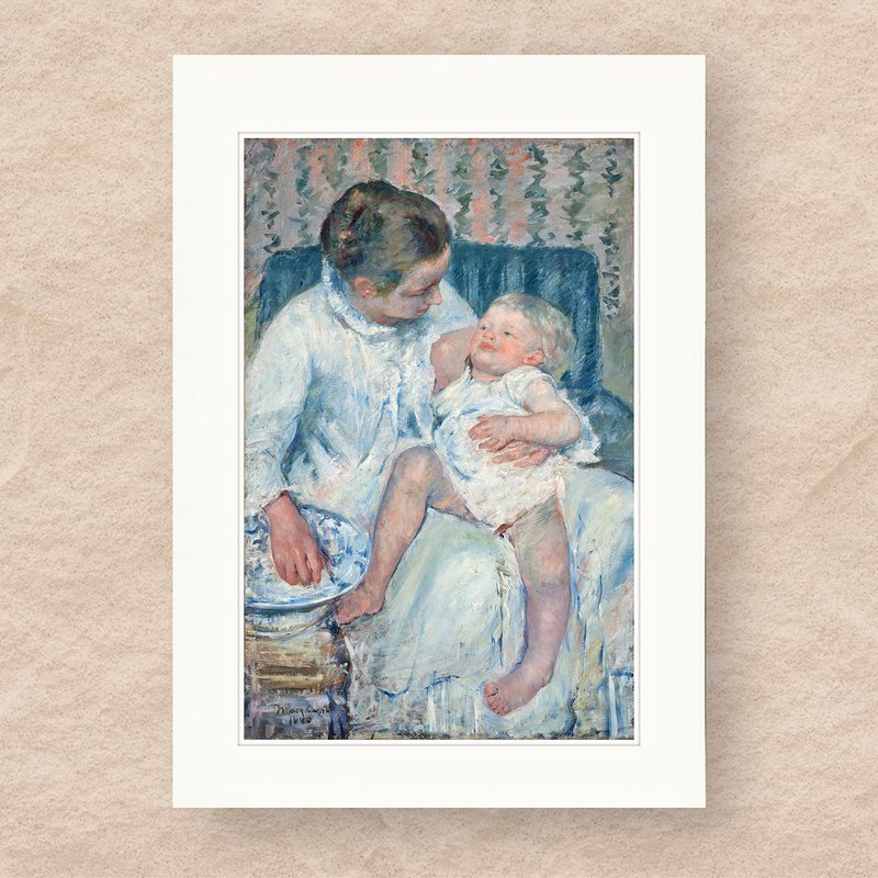 【 藝術畫卡 】卡薩特・母親洗滌小孩 | B4畫卡 - 海報/掛畫/掛布 - 紙 多色