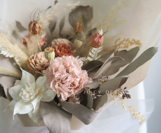 The Depth of Thank You*Immortal Bouquet Fragrance Bouquet Korean Bouquet  Mother's Day Bouquet - Shop astroflowerlab Dried Flowers & Bouquets - Pinkoi