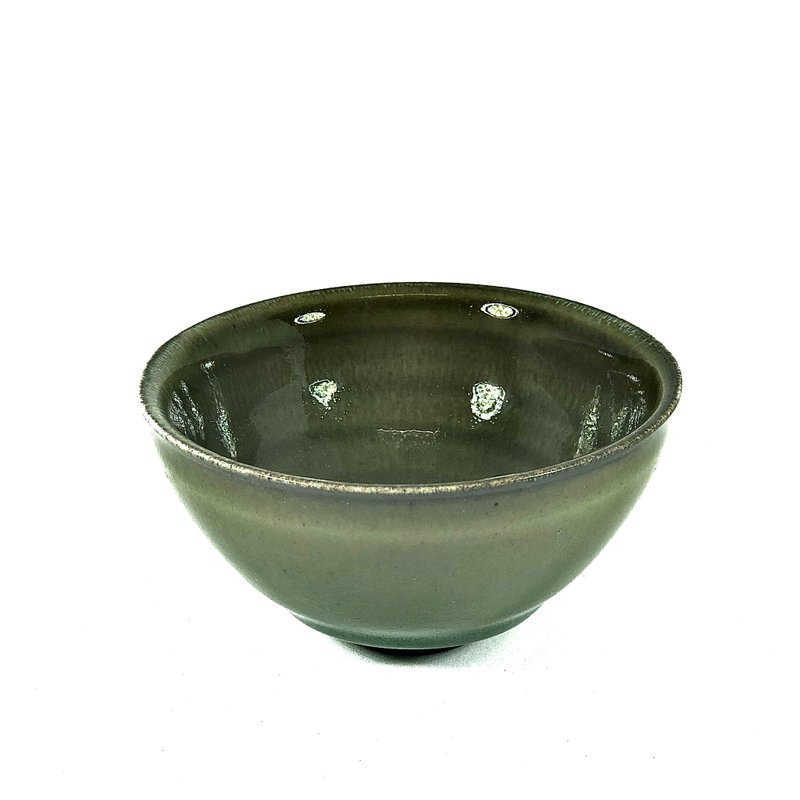 手作柴燒 墨玉茶碗 Jade001 - 茶壺/茶杯/茶具 - 其他材質 