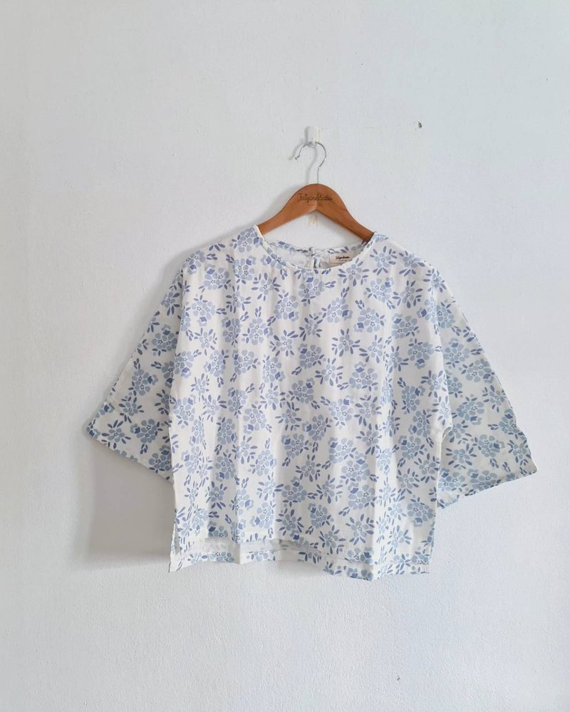 Long Sleeves Salu Blouse - 女上衣/長袖上衣 - 棉．麻 多色