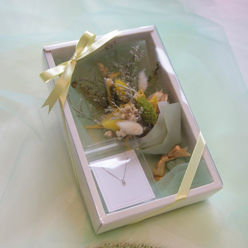 Fresh grass green bouquet sterling silver jewelry gift box (limited) - อื่นๆ - เงินแท้ 