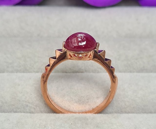 star with pink stone rings