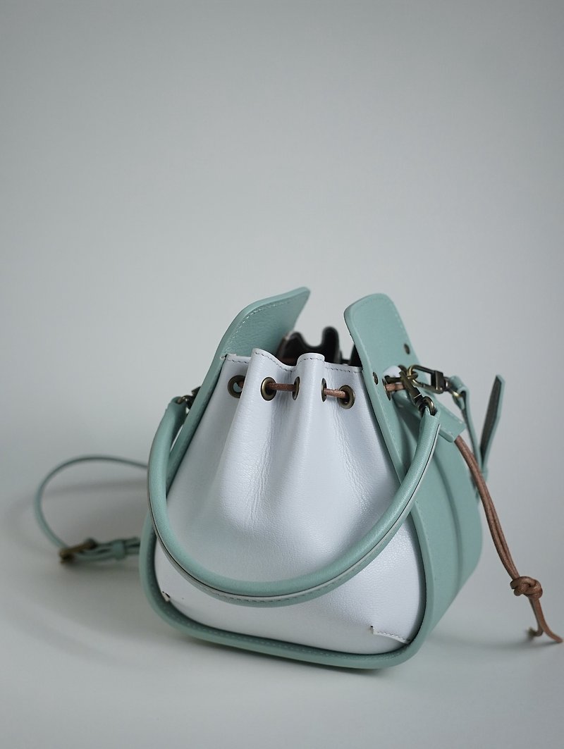 Summer style mini drawstring bucket bag ~ - Messenger Bags & Sling Bags - Genuine Leather 