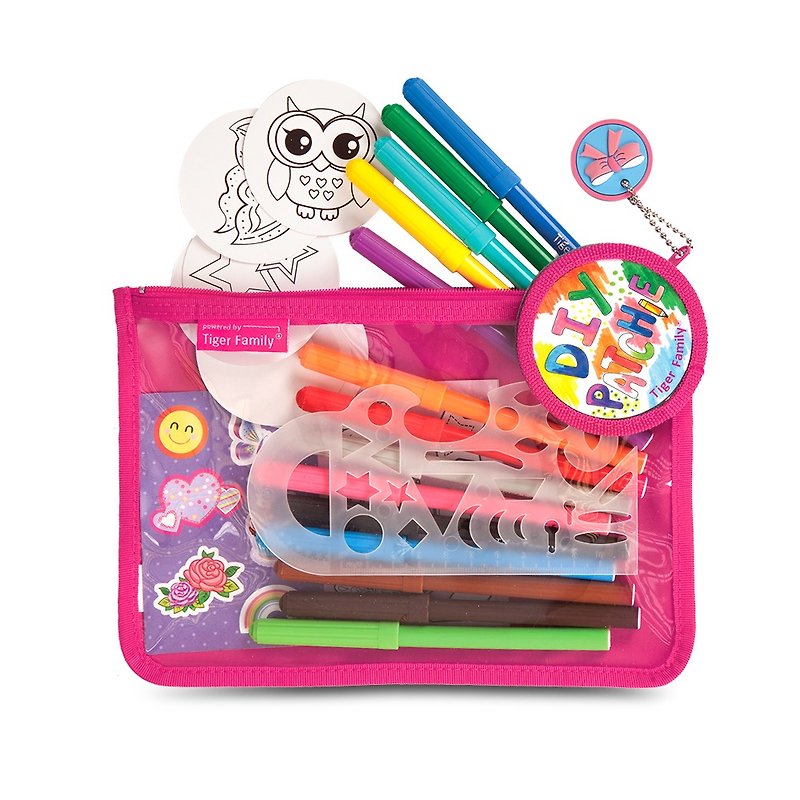 Tiger Family 25 pieces DIY Colorful Doodle Bag - Girl models - Other - Waterproof Material Red