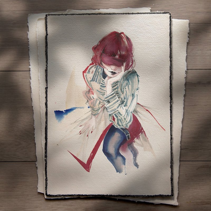 手工精飾藝術微噴 -【信仰的血色立誓布】 - 海報/掛畫/掛布 - 紙 