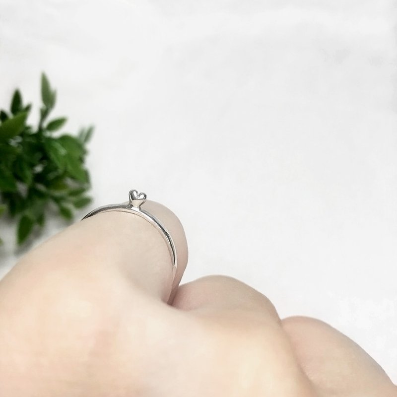 Quietly Warm Love Thin Silver Ring (can be used as a tail ring) - General Rings - Sterling Silver Silver