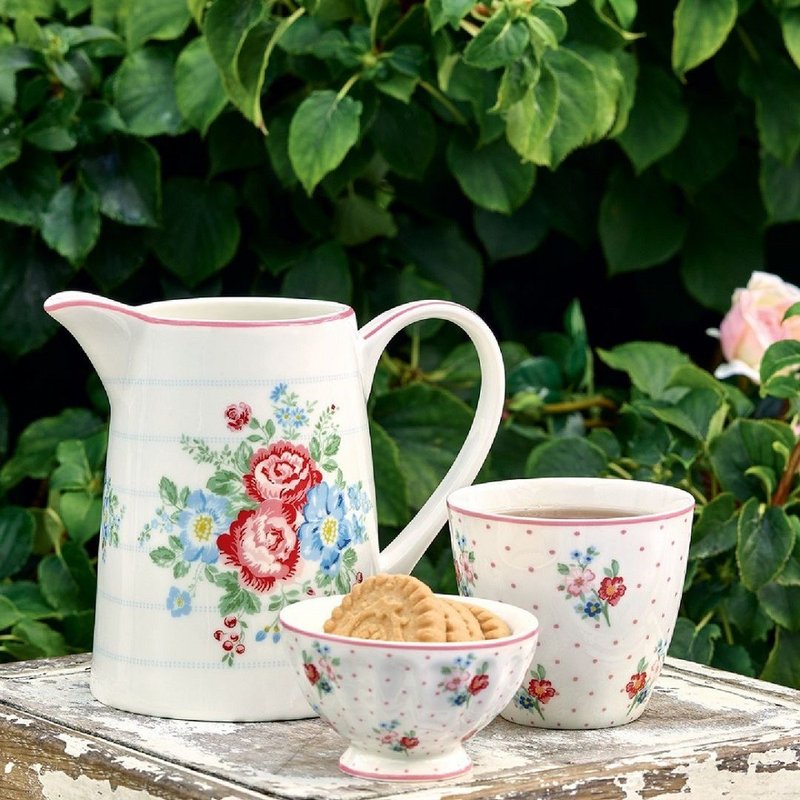 【2件7折】丹麥GreenGate Henrietta white 水瓶 / 茶壺 / 拿鐵杯 - 茶壺/茶杯/茶具 - 瓷 多色
