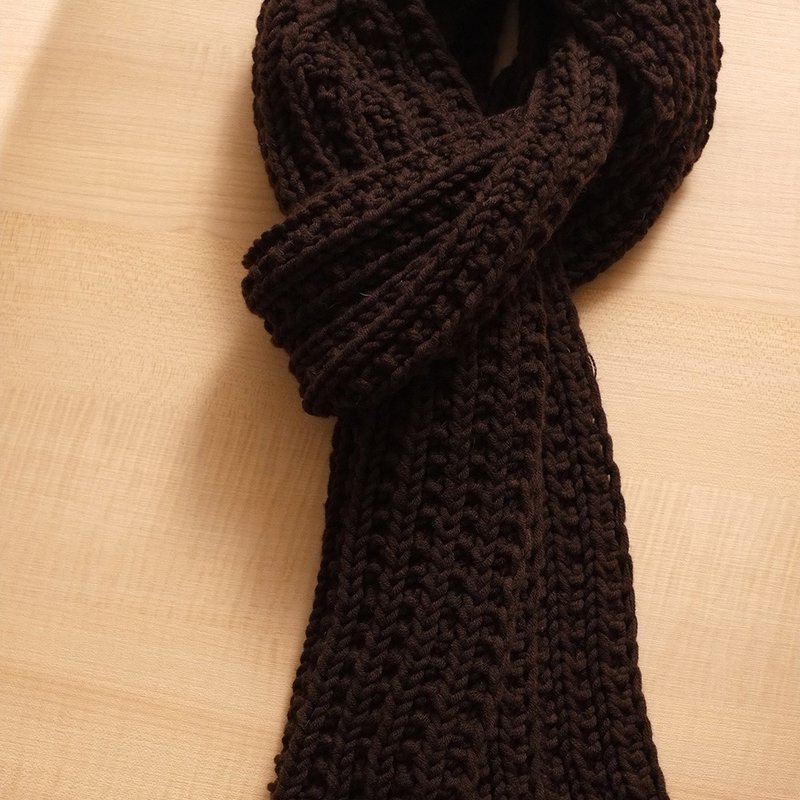 [Stick knitting] Very warm hand-knitted scarf knitting experience OK for newbies - Knitting / Felted Wool / Cloth - Cotton & Hemp 