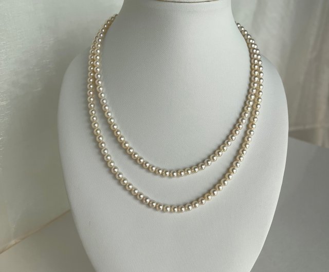 アコヤ真珠ネックレス　4.0-4.5mm　ホワイトカラー　シルバー製チェーン アコヤ真珠ネックレス 4.0-4.5mm ホワイトカラー シルバー製