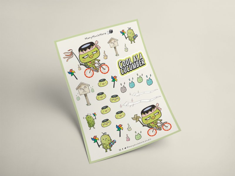 PVC Sticker Kappa Bike Bosozoku - A5 Waterproof - Kiss cut - 貼紙 - 紙 多色