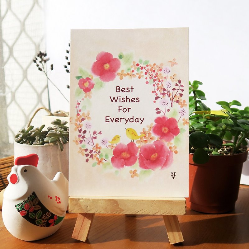 best wishes every day postcard - Cards & Postcards - Paper Red
