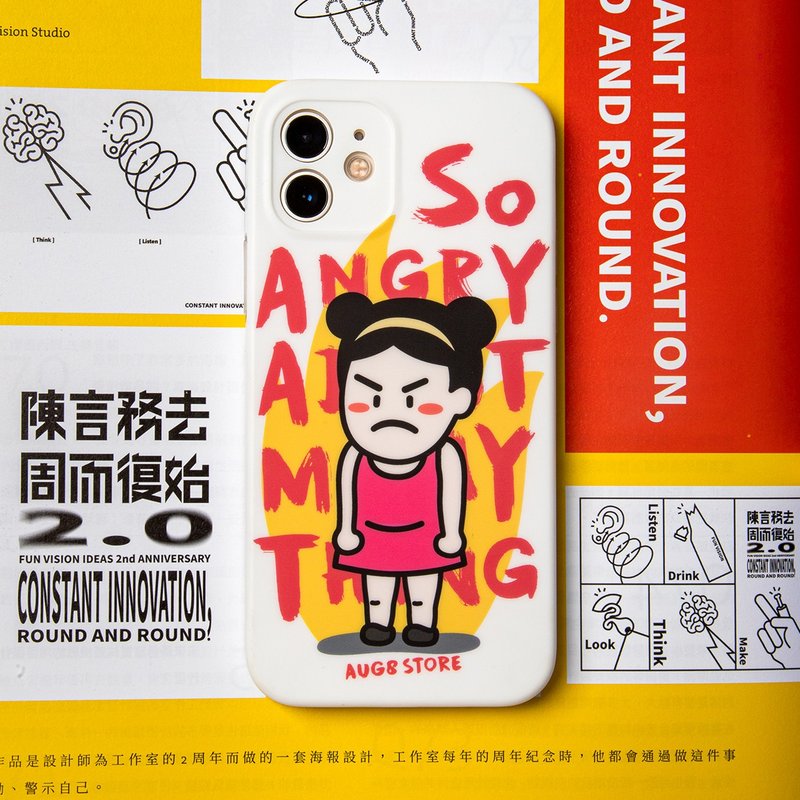 AUG8 STORE 憤怒小女 SoAngry 霧面iPhone手機殼&手機支架 - 手機殼/手機套 - 其他材質 