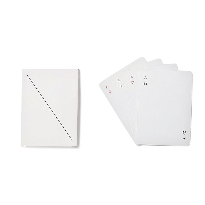 USA Areaware | Minim Minimalist Playing Cards - ピュアホワイト台湾製 MIT - ボードゲーム・玩具 - プラスチック ホワイト