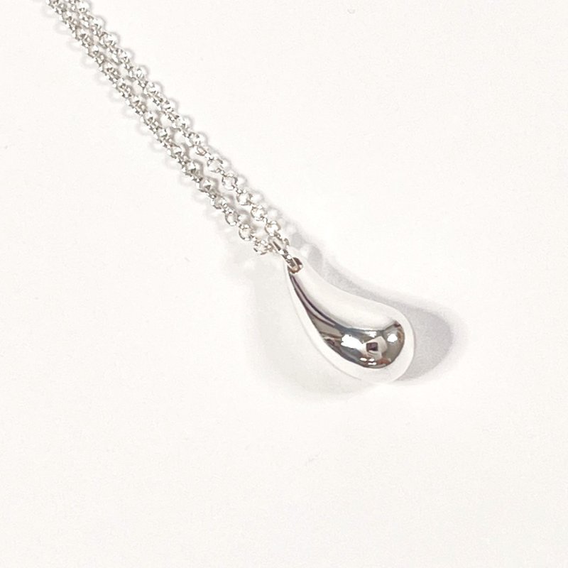 Tiffany & Co. Elsa Peretti Teardrop Necklace , Silver 925, Accessory, Newly Refinished - สร้อยคอ - เงินแท้ สีเงิน