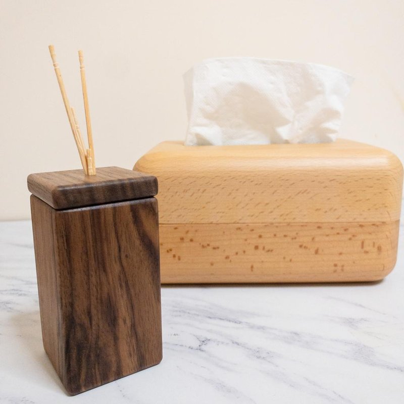 Walnut Toothpick Holder - Dining Tables & Desks - Wood Brown