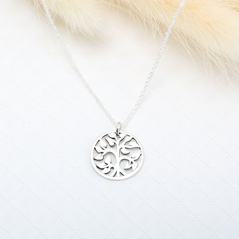 Tree of Life s925 sterling silver necklace Birthday Valentine Day gift - Necklaces - Sterling Silver Silver