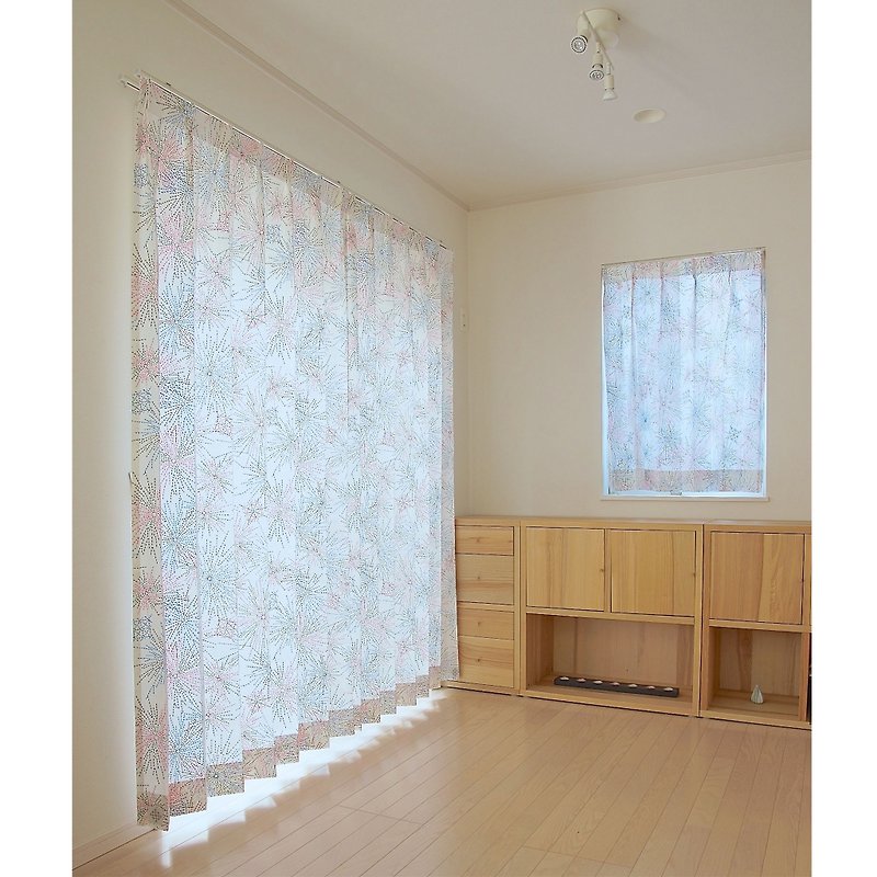 【Custom made】Curtains : Hanabi (Pink) - อื่นๆ - ผ้าฝ้าย/ผ้าลินิน สึชมพู