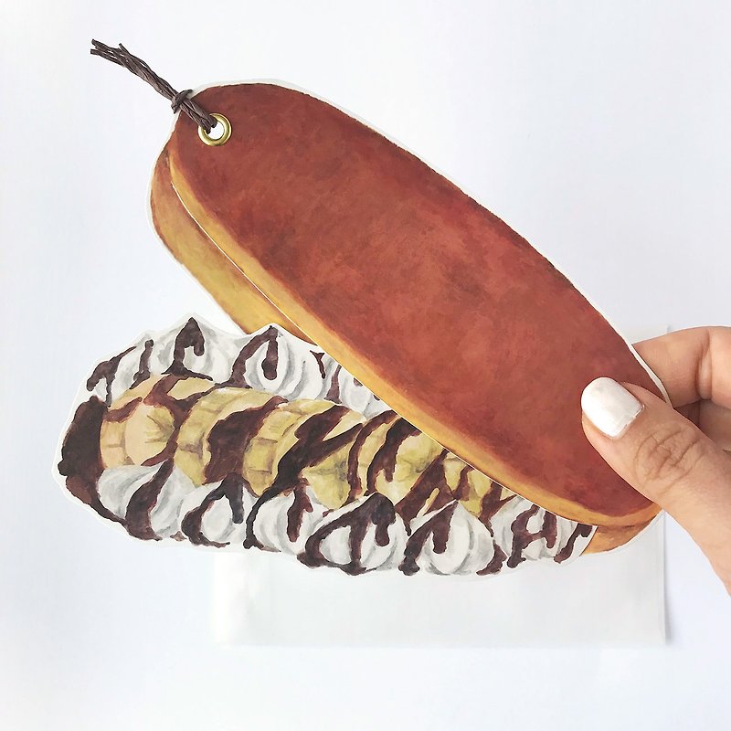 Sandwich card    chocolate banana cream - Cards & Postcards - Paper 