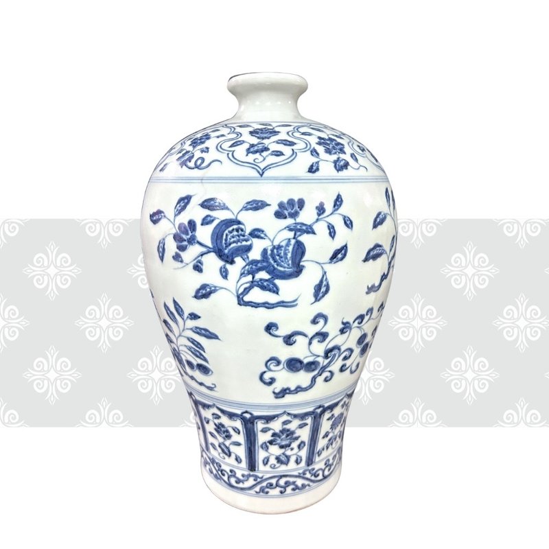 青花折枝花果紋梅瓶 - 花瓶/花器 - 瓷 白色