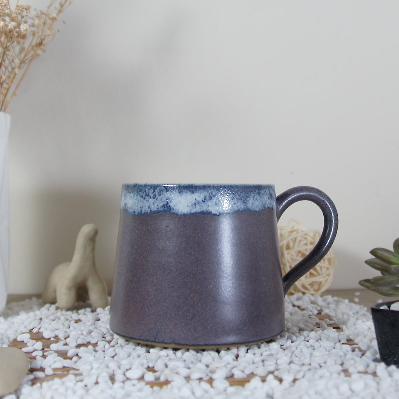 冰鎮葡萄雪泡咖啡杯,茶杯,馬克杯,水杯,山形杯-約300ml - 咖啡杯/馬克杯 - 陶 紫色