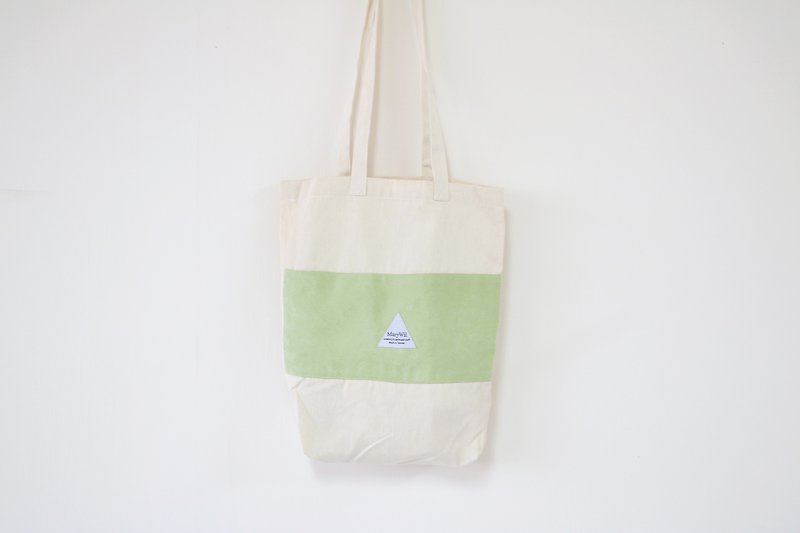 MaryWil-Your Lucky Canvas Gored Fashion Casual Shoulder Bag-Pastel Green - กระเป๋าแมสเซนเจอร์ - ผ้าฝ้าย/ผ้าลินิน สีเขียว