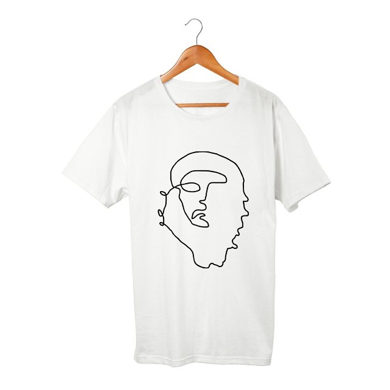 Che T-shirt - เสื้อยืดผู้ชาย - ผ้าฝ้าย/ผ้าลินิน ขาว