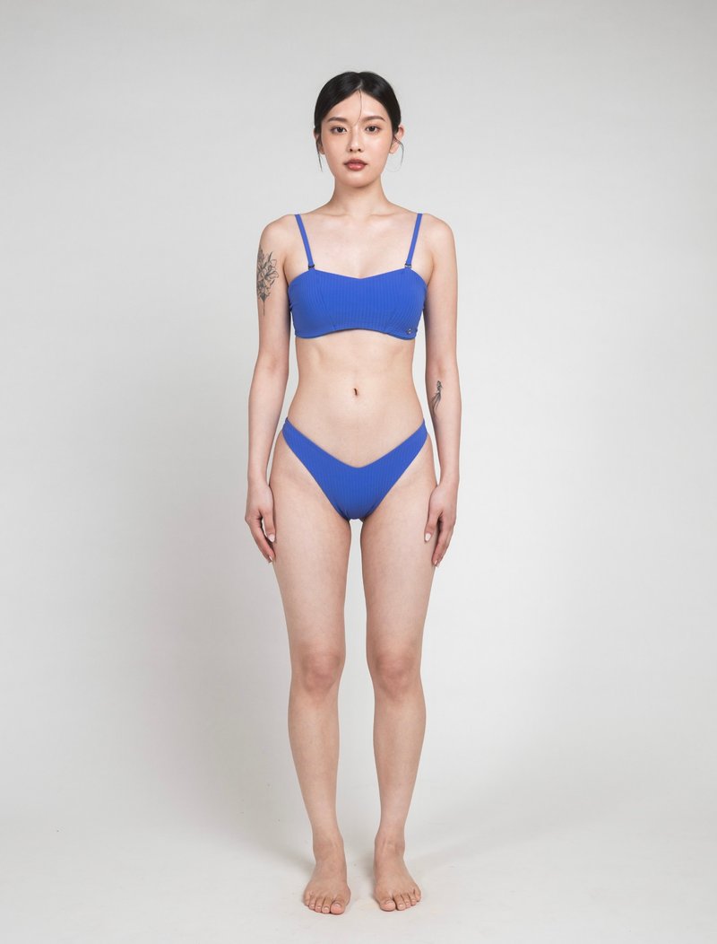 Cobalt Blue 鈷藍色 / 泡泡紗 調節平口上衣 / Top - 女泳衣/比基尼 - 其他材質 藍色