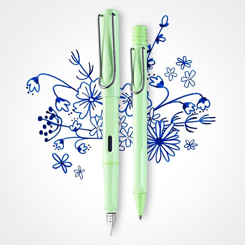 LAMY colorful fountain pen gift box / safari hunter series - mint green [customized gift] - ปากกาหมึกซึม - พลาสติก 