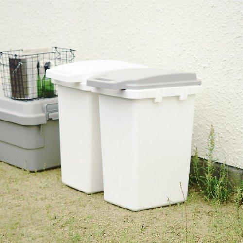 日本RISU 日本RISU掀蓋式抗菌防臭連結垃圾桶45L