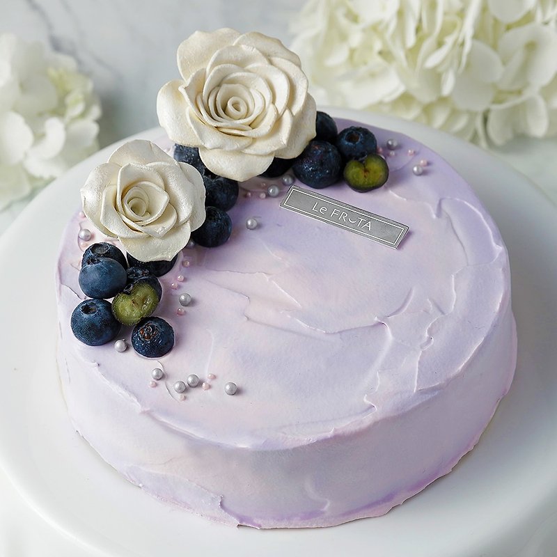 【LeFRUTA朗芙】奧蒂亞 莓果沙赫香緹慕斯 / 6吋 - 蛋糕/甜點 - 新鮮食材 紫色
