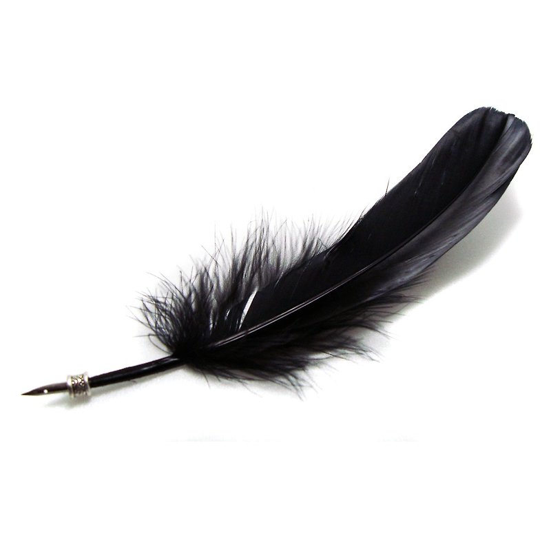 Mini / handmade quill - dip pen - tip pen - black - Fountain Pens - Other Materials Black