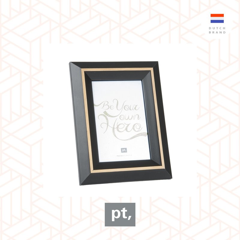 pt, Photo frame New Antique pinewood black Medium - กรอบรูป - ไม้ สีดำ