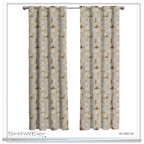 Brand Design Printed Curtains Autume Falling Leaf Shihweier Doorway Door Signs I Printed Curtains Autume Falling Leaf, White Curtains Gold Dots