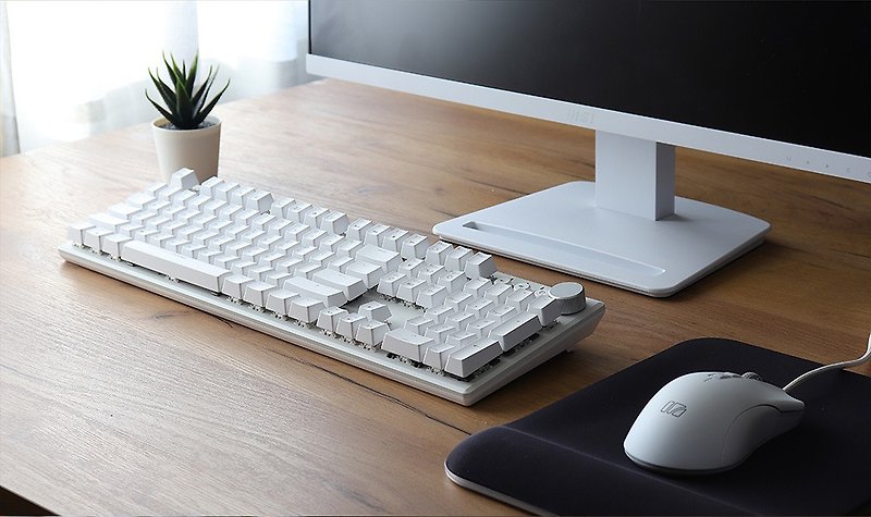 irocks K74M hot-swappable-white mechanical keyboard-Gateron axis phonetic version - อุปกรณ์เสริมคอมพิวเตอร์ - วัสดุอื่นๆ 