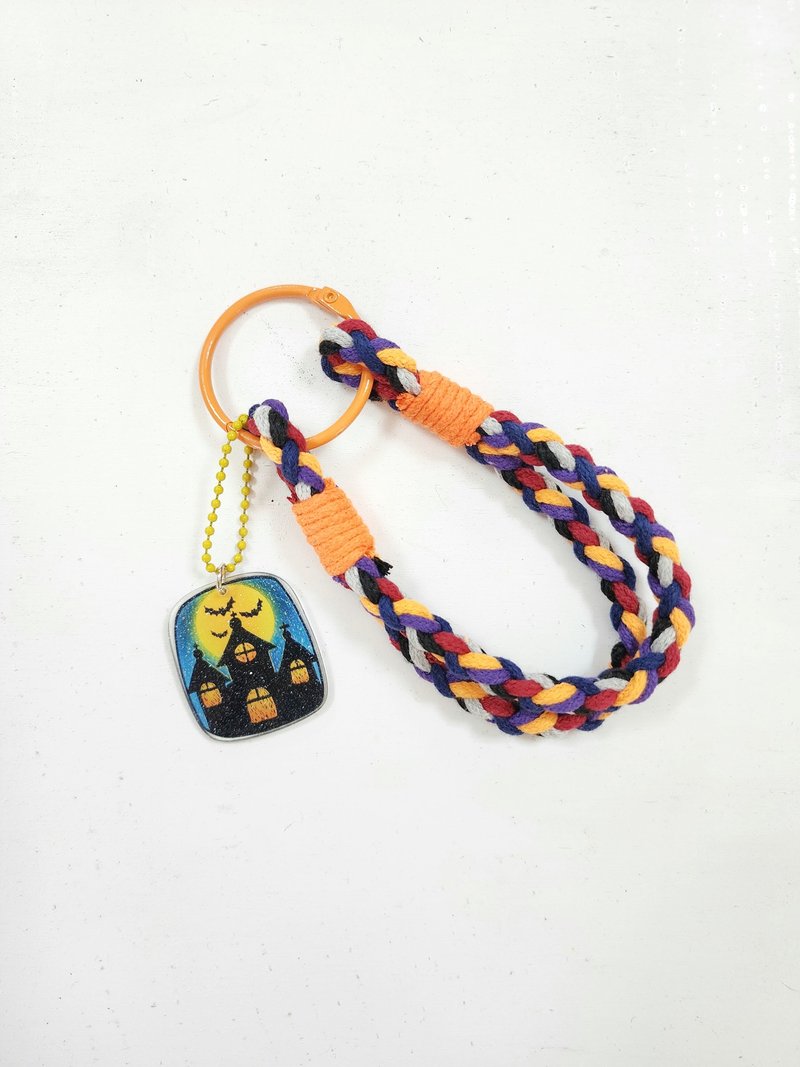 FSH woven design. colourful world. Wrist rope. Keychain series - Keychains - Cotton & Hemp Multicolor