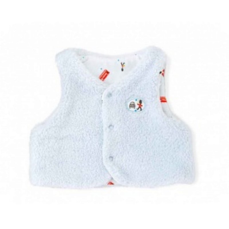 Japanese Boribon oeuf British style furry double-sided vest - อื่นๆ - เส้นใยสังเคราะห์ สีน้ำเงิน