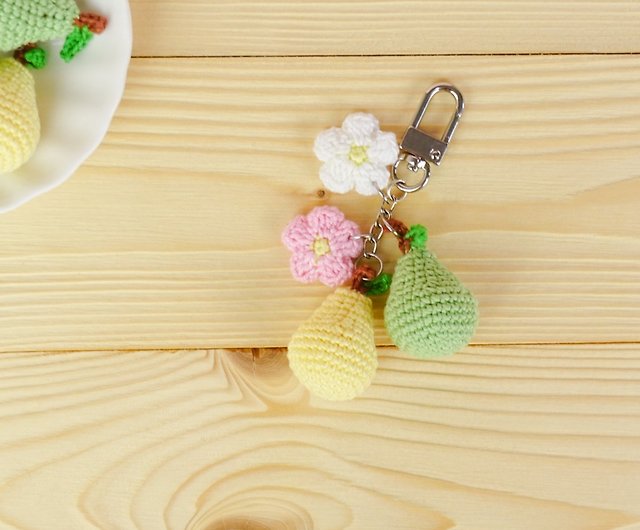cherry keychain charm zipper key ring key chain bag charm handmade gift -  Shop naradolly Charms - Pinkoi