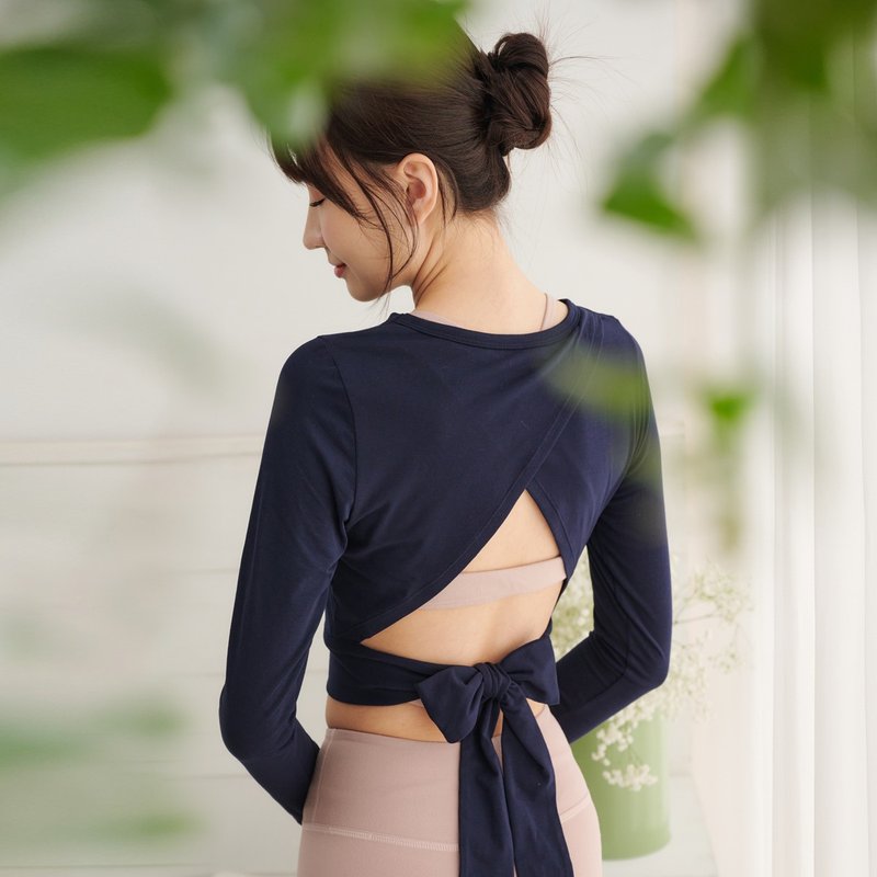 【Yoga Flow】Ballet Tied Shirt-Old Navy - Women's Yoga Apparel - Polyester 