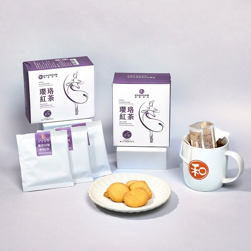 【濾掛茶包】職人手沖濾掛式茶包-臺茶8號瓔珞紅茶9包/盒 - 茶葉/茶包 - 紙 紫色