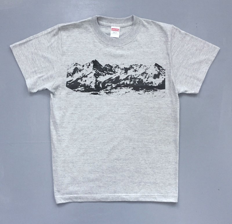 群山 - 純棉中性短T - Mountains/Unisex t-shirt - 女 T 恤 - 棉．麻 灰色