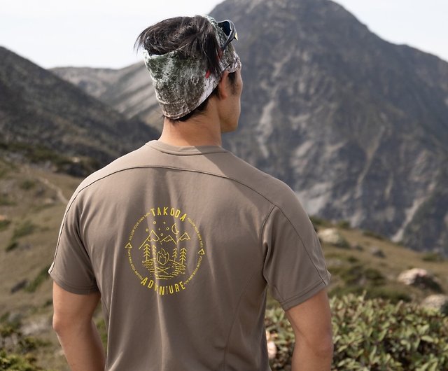 オーグル環境保護機能性半袖プリントTシャツ - キャンプ用メンズ