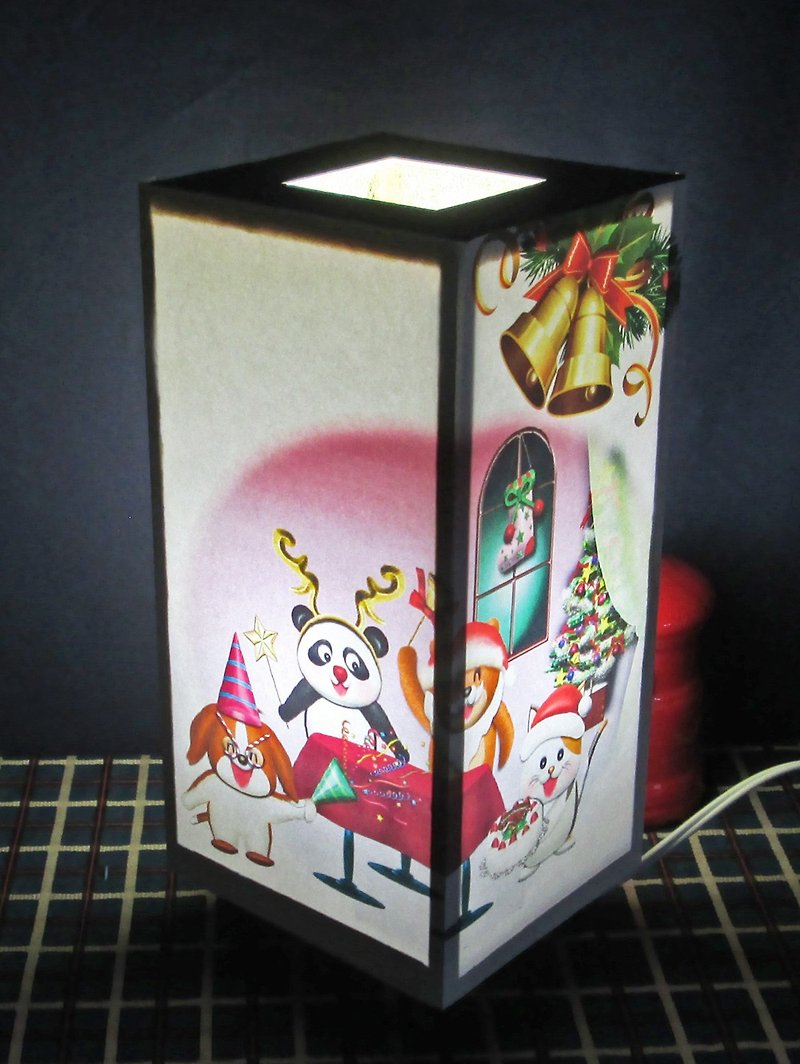 クリスマスの晩餐　中形・LED　飾りライトスタンドの醍醐味を!! - 燈具/燈飾 - 木頭 金色