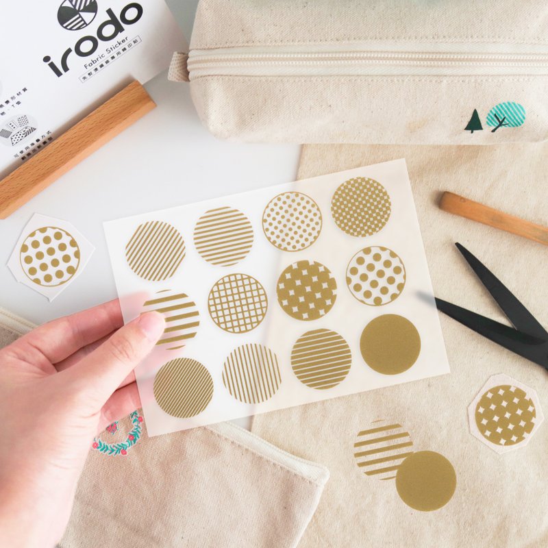 | Handmade DIY | Transfer stickers for irodo non-ironing cloth—geometric pattern x gold - Knitting, Embroidery, Felted Wool & Sewing - Plastic Gold