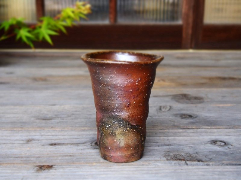 備前 麦酒呑み(中)　b2-040 - 花瓶/花器 - 陶 咖啡色