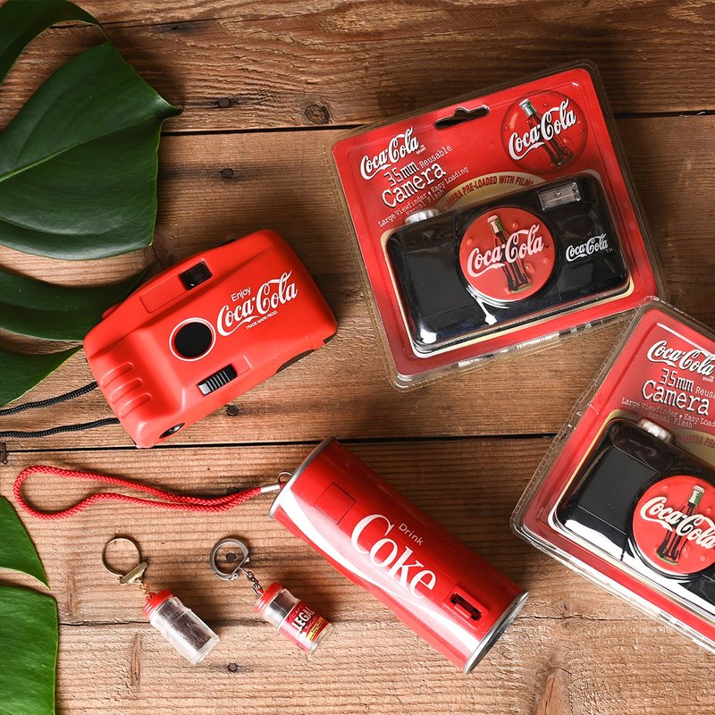 古董Coca-Cola 底片相機/古董相機、老相機、底片相機、收藏擺飾 - 相機/拍立得/底片相機 - 塑膠 紅色