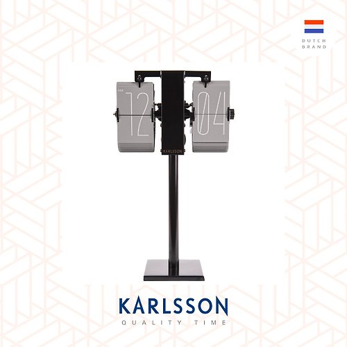 Ur Lifestyle 荷蘭Karlsson, Flip clock No Case mini grey, black stand