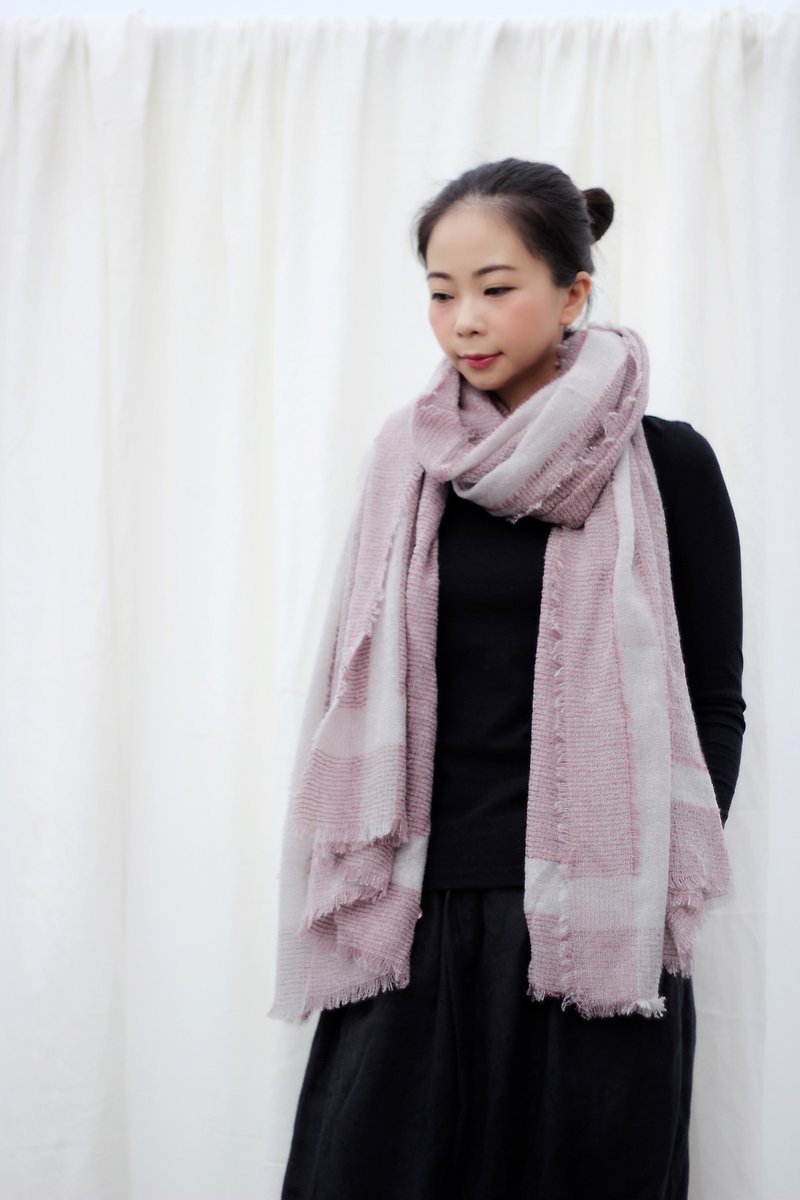 [spot] wool powder rice scarf - Knit Scarves & Wraps - Wool Pink