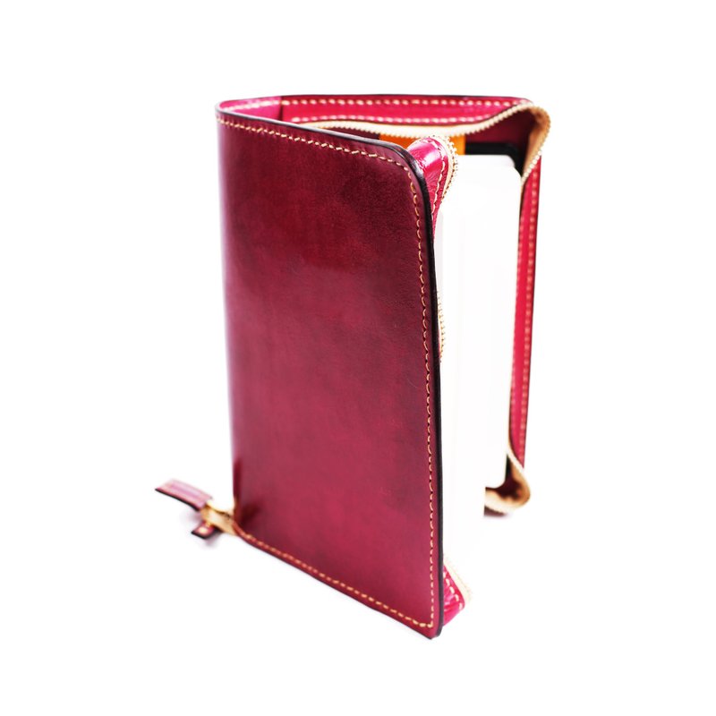 Custom leather zipper book cover (do not place an order) - Book Covers - Genuine Leather Multicolor