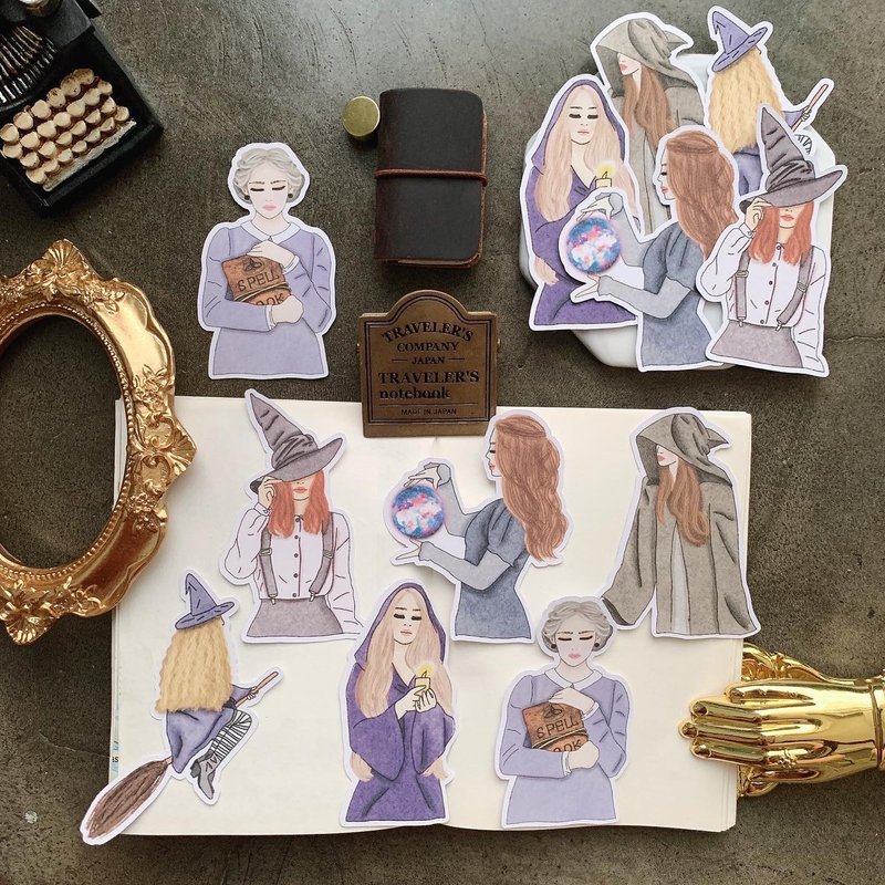 Bewitched Girls Sticker - 貼紙 - 紙 