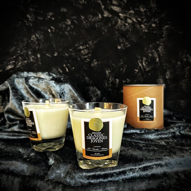 [Valentine's Day Gift Box] British Blending Scented Candle_British Yuppi (Brandy Brandy Special) - Candles & Candle Holders - Wax White